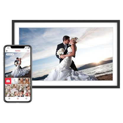 HomeTogether Digitale Fotolijst 10.1 inch - 27 cm breed - 19 cm hoog - Full HD - Frameo App Gratis of Betaald - Prachtige kwaliteit - WiFi - 32GB - IPS Touchscreen